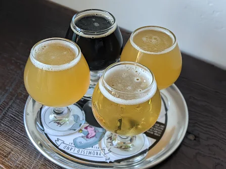 Craft beer at a brewery in Gilroy California