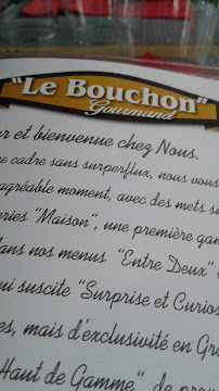 LE BOUCHON GOURMAND à Saint-Clair menu