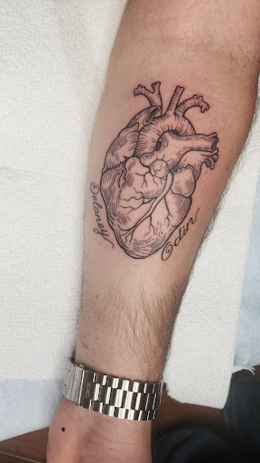 Explore mens collarbone tattoo ideas, creative tattoo ideas in Stuart, available at Tiger Shark Tattoo Studio
