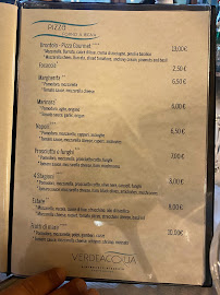 Carte du Ristorante VerdeAcqua à San Teodoro