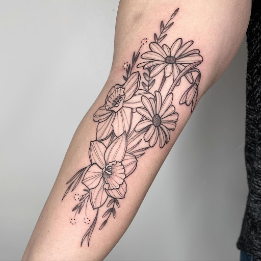 Explore arm tattoo ideas for women, creative tattoo ideas in Lancaster, available at MermGoddess Tattoo Studio & Gallery