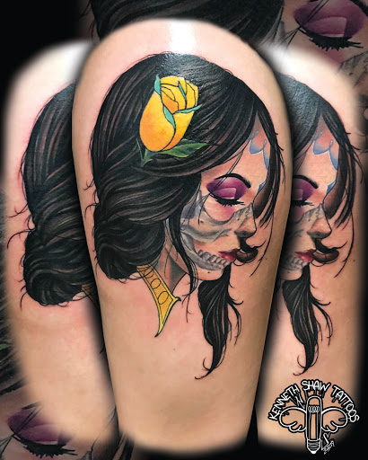 Explore half chest tattoos for men ideas, creative tattoo ideas in Mesa, available at Next Wave Tattoos and Piercings