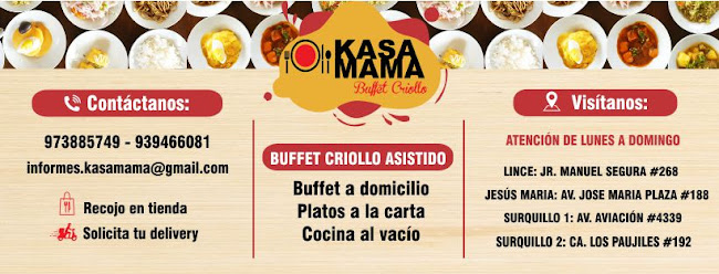 Restaurante Buffet Criollo Kasamama Lince - Lince