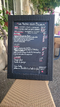 La Table des Baous à Saint-Jeannet menu