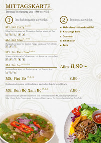 Carte du Huong Restaurant à Bruchsal