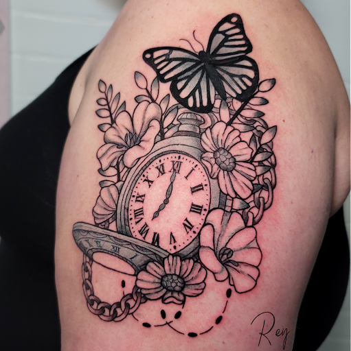 Find tattoo ideas music notes for your next unique tattoo in Lexington at Toye Shop Ink.