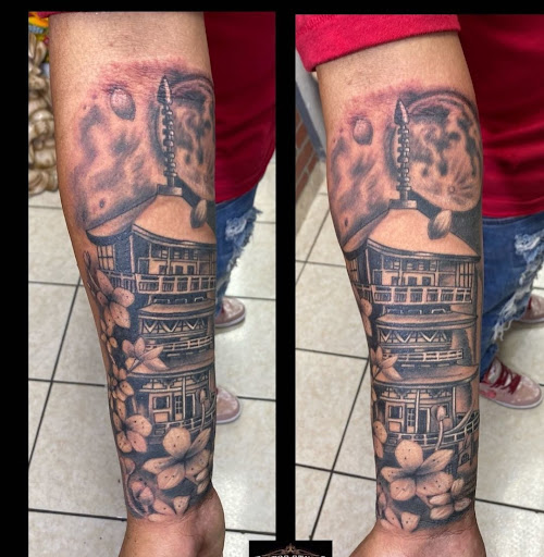 Explore trio tattoo ideas, creative tattoo ideas in Abington, available at Tattoo Galaxy (Abington) Piercing and Custom Tattoos