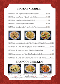 Menu du Pho-lin à Sesimbra