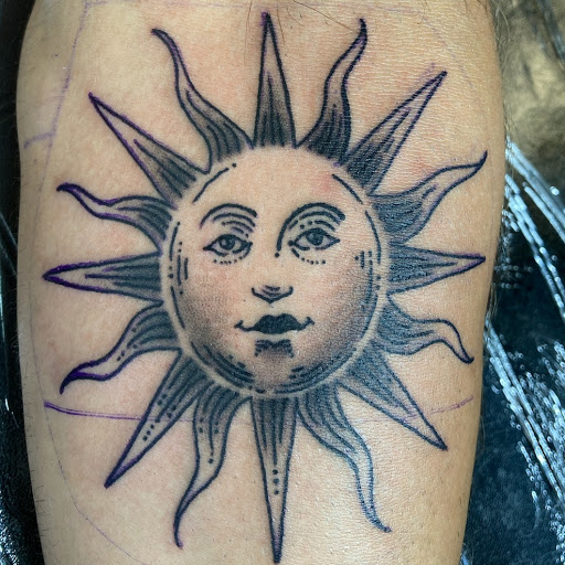 Explore matching tattoos for father and son ideas, creative tattoo ideas in Mckinney, available at Borrowed Time Fine Art Gallery Tattoo Shop