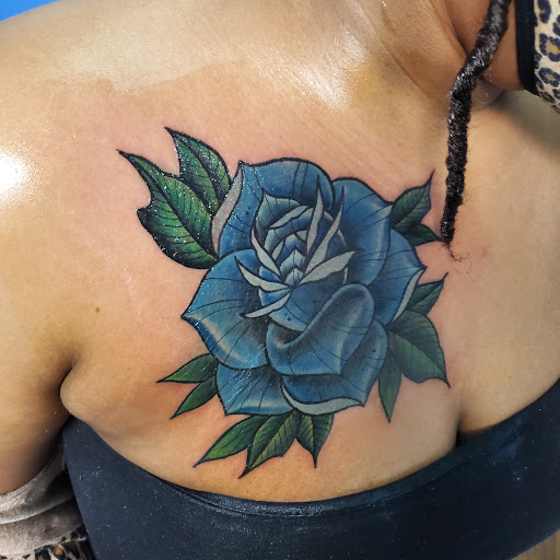 Explore marvel leg tattoo ideas, creative tattoo ideas in Tupelo, available at Primal Ink Tattoo Studio