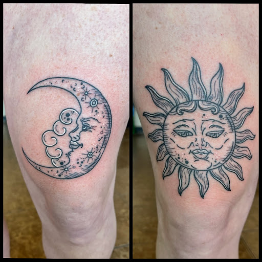 Explore branding tattoo ideas, creative tattoo ideas in Copperas Cove, available at Black Moon Tattoo Company