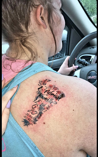 Explore patchwork tattoos ideas, creative tattoo ideas in Conway, available at Primal Urge Tattoos