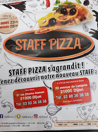 Restaurant Staff Pizza à Dijon - menu / carte