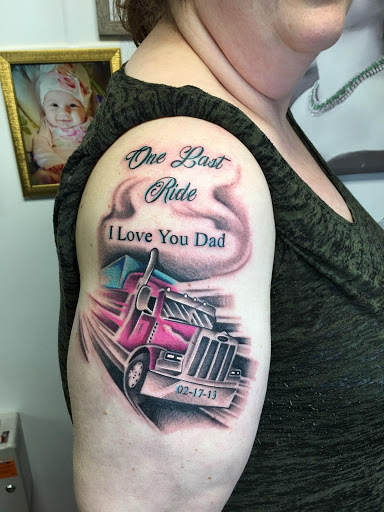 Explore mens collarbone tattoo ideas, creative tattoo ideas in Jamestown, available at Studio 40 tattoo