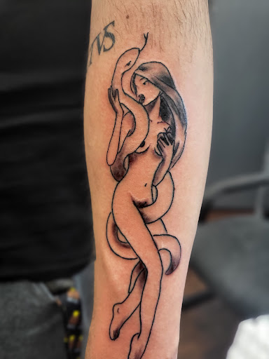 Explore haunted house tattoo ideas, creative tattoo ideas in Lewiston, available at Walkins tattoos studio