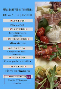 Menu / carte de L’italien da Vincenzo à Rouvroy