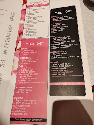 menu du Restaurant chinois Parfums d'Asie à Montpellier