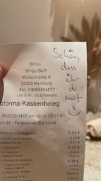 Mirou à Hamburg menu