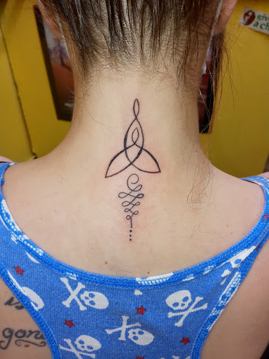 Explore women's collar bone tattoo ideas, creative tattoo ideas in Mount Airy, available at Gypsy Moon Tattoo Studio
