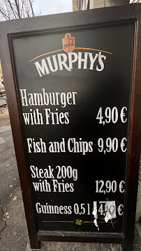 Murphy's Irish Pub at Checkpoint Charlie à Berlin menu