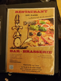 La Sierra à Les Adrets menu