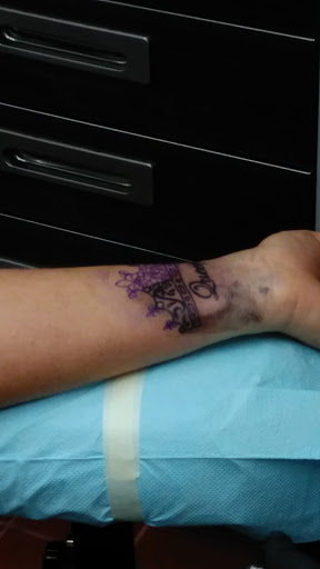 Explore ski tattoo ideas, creative tattoo ideas in Saint Petersburg, available at Lucky You Tattoo