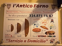 Menu / carte de L'Antico Forno à Canosa di Puglia