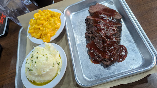 Tri Tip, garlic smash potatoes,Mac and cheese.