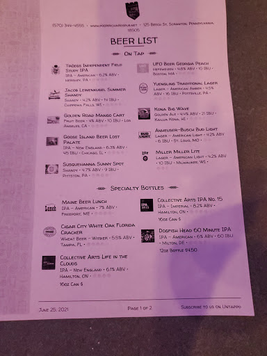 Bar «Poor Richards Pub», reviews and photos, 125 Beech St, Scranton, PA 18505, USA