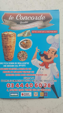 Le Concorde Kebab Pizzeria Verberie à Verberie menu