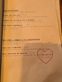 Menu / carte de BANOI Vinaigriers - Restaurant Vietnamien Paris 10 à Paris