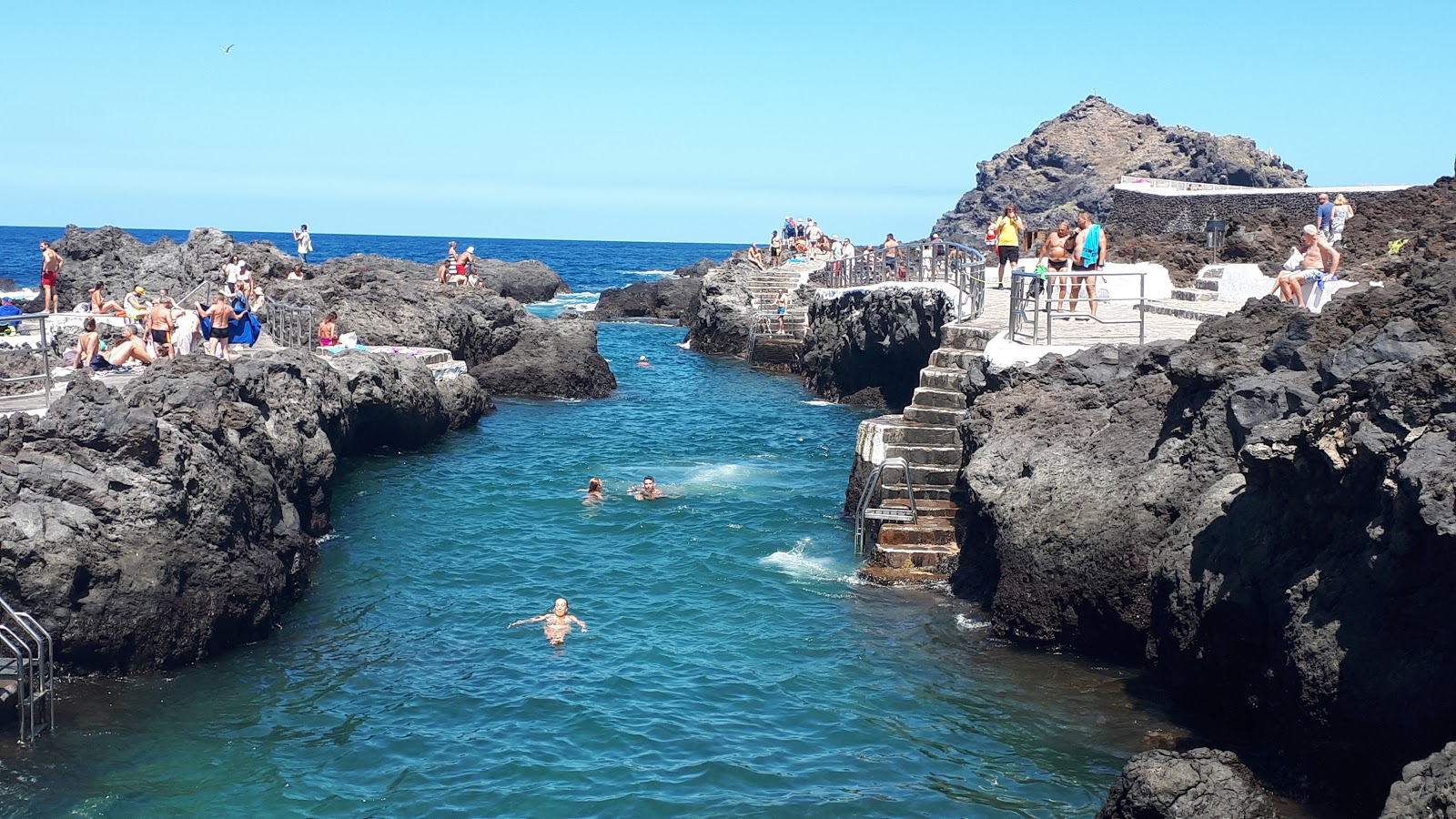 Photo of Natural pool el Caleton with concrete cover surface