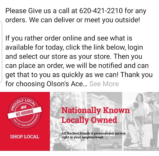 Hardware Store «Ace Hardware Inc», reviews and photos, 200 N 18th St, Parsons, KS 67357, USA