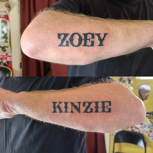 Explore cover up tattoo ideas for guys, creative tattoo ideas in Seymour, available at Popseys Electric Tattooing Co.