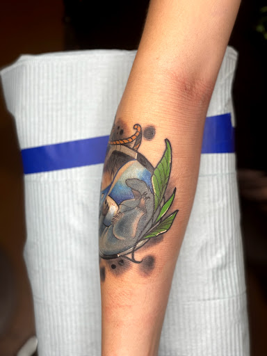 Explore scissor tattoo ideas, creative tattoo ideas in Goose Creek, available at Red Kirin Tattoo