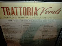 Trattoria Verdi Firenze à Florence menu