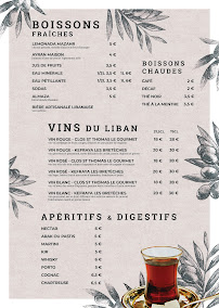 Menu du Mazage - Cuisine Libanaise à Grenoble