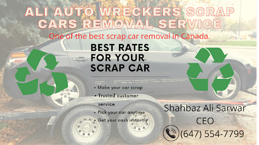 Ali Scrap Cars Removal| Mississauga, Ontario, Canada