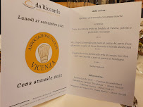 Menu / carte de Ristorante Da Riccardo à Carrè