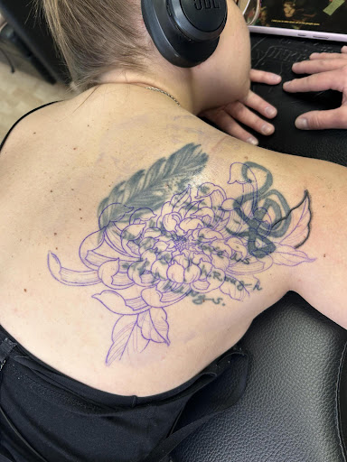 Explore jack o lantern tattoo ideas, creative tattoo ideas in Bellevue, available at Blak Sheep Tattoo Company