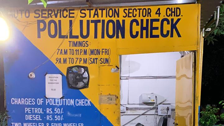 Pollution Check Centre online Sector 4 Chandigarh