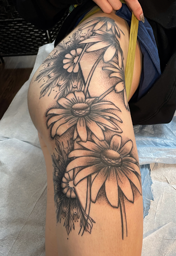 Explore beach tattoo ideas for men, creative tattoo ideas in Monroe, available at Medusas Mark Tattoo