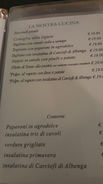 Menu du Osteria del Cavolo à Finale Ligure