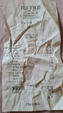 Restaurant Filo d’olio à Monopoli (le menu)