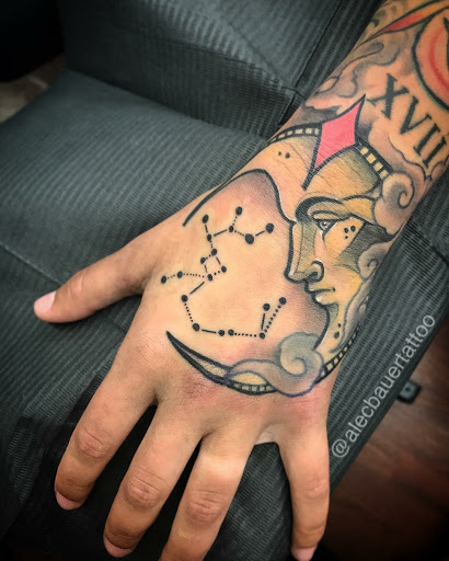 Explore dog portrait tattoo ideas, creative tattoo ideas in San Diego, available at Funhouse Tattoo