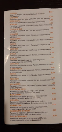 Menu / carte de Pizza Express Da Angelo à Vicenza