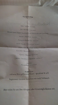 Nobelhart & Schmutzig à Berlin menu