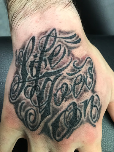 Explore warrior sleeve tattoo ideas, creative tattoo ideas in Muncie, available at The Tattoo Studio