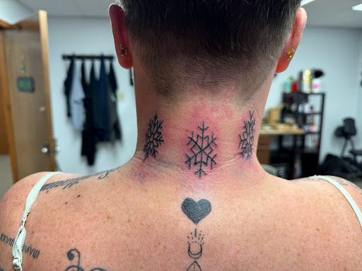 Explore cloud sleeve tattoo ideas, creative tattoo ideas in Waldorf, available at Hypnotique Ink