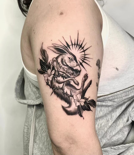 Explore travel tattoo ideas, creative tattoo ideas in Orange, available at Baron Art Tattoo